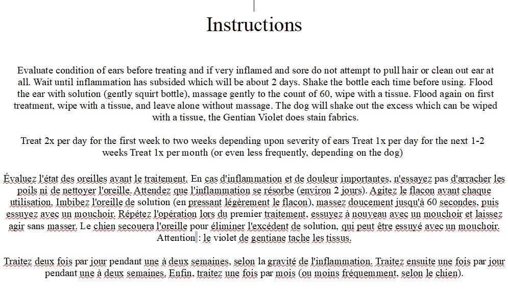 Gentle Blue Ear Solution